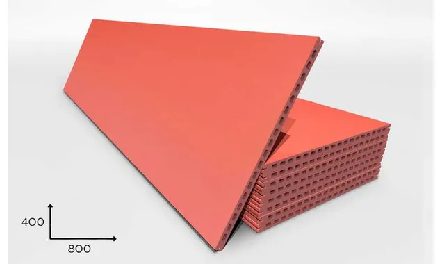 Керамогранитная плита FAVEKER GA20 для НФС, Rojo, 800*400*20 мм