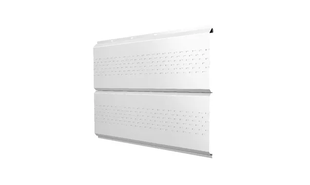 Софит ЭкоБрус new c перфорацией 0,45 PE RAL 9003 сигнальный белый