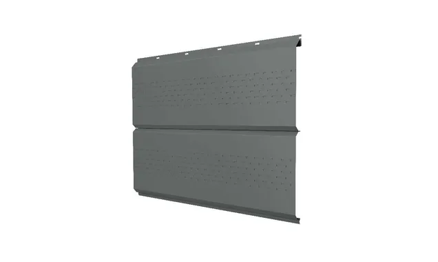 Софит ЭкоБрус new c перфорацией 0,45 PE RAL 7005 мышино-серый