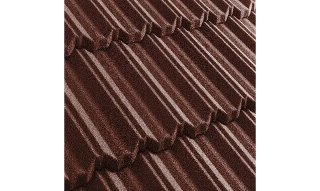 Композитная черепица Метротайл (Metrotile) серия MetroClassic, цвет бордо, 1330х410 мм
