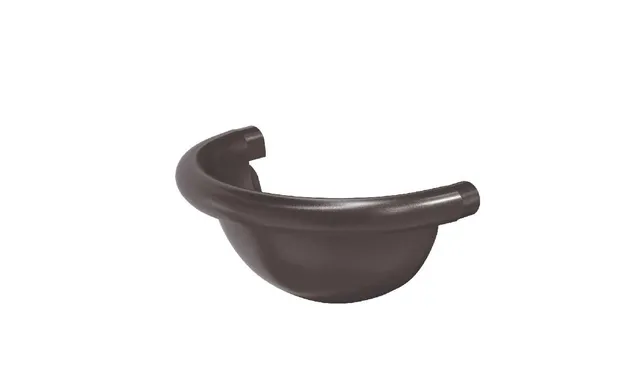 Заглушка желоба полукруглая, 90/125, Тёмно-коричневый (RR32)