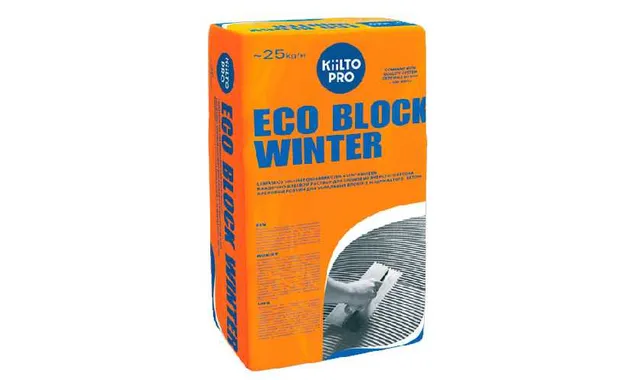 Клеевой раствор Kiilto Eco Block Winter зимний, 25 кг