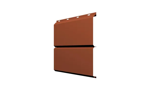 Софит ЭкоБрус без перфорации 0,345 Grand Line 0,5 Velur RAL 8004 терракота