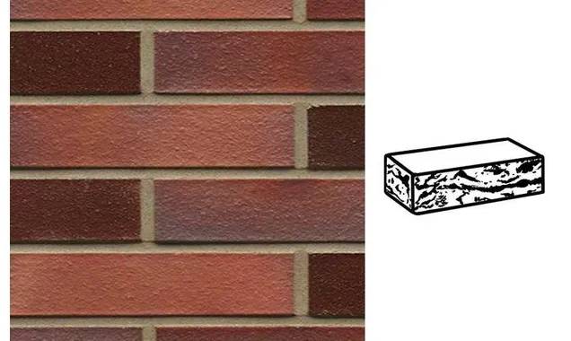 Кирпич клинкерный Muhr 04EG Rotbraun-bunt Edelglanz готик, 240х115х52 мм
