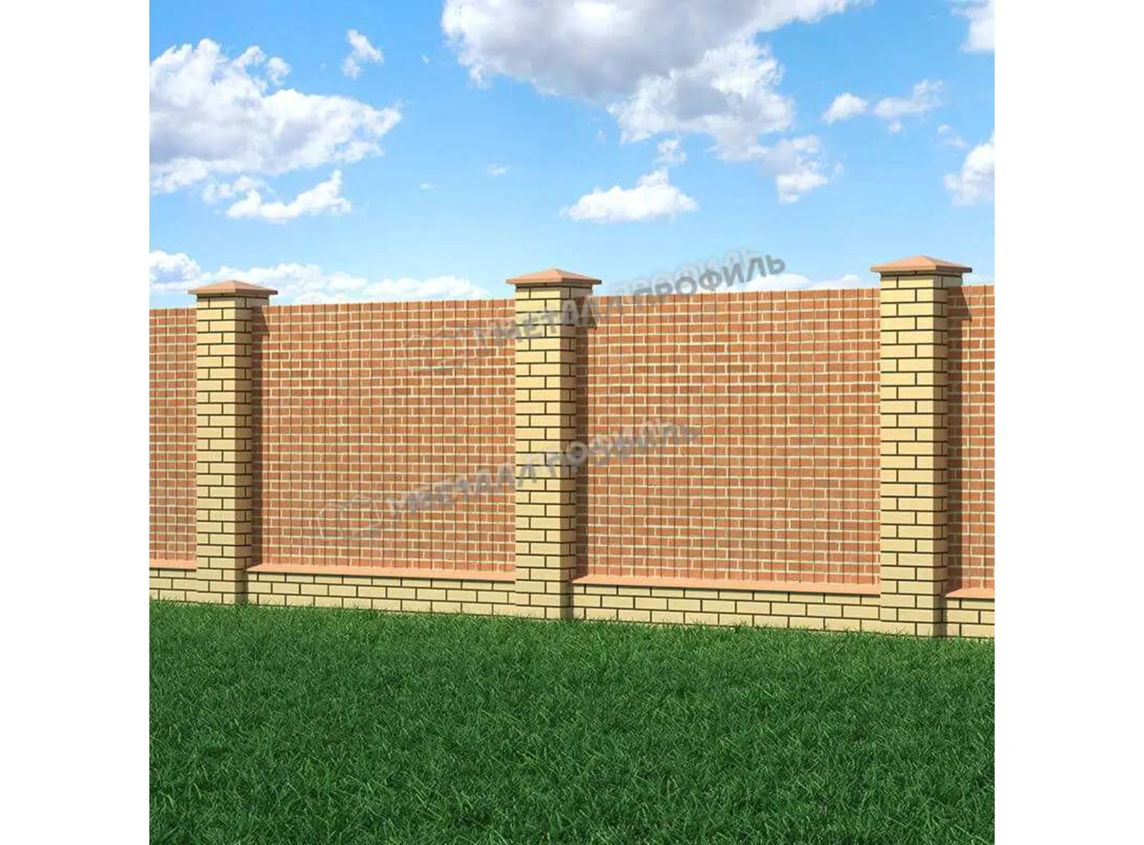 Профлист Металл Профиль C8 0.5 ECOSTEEL® Кирпич B