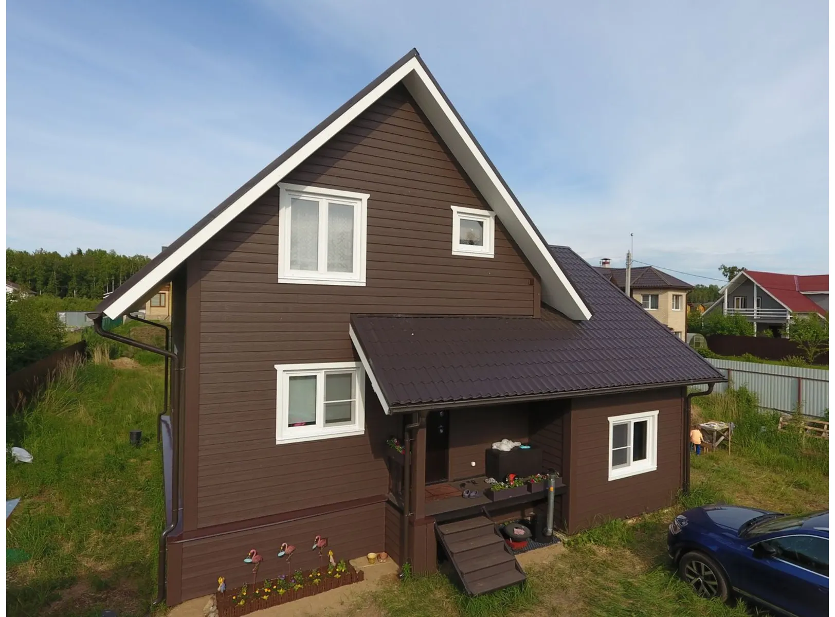 Фиброцементный сайдинг Decover RAL 8017 Mokko 8х190х3600