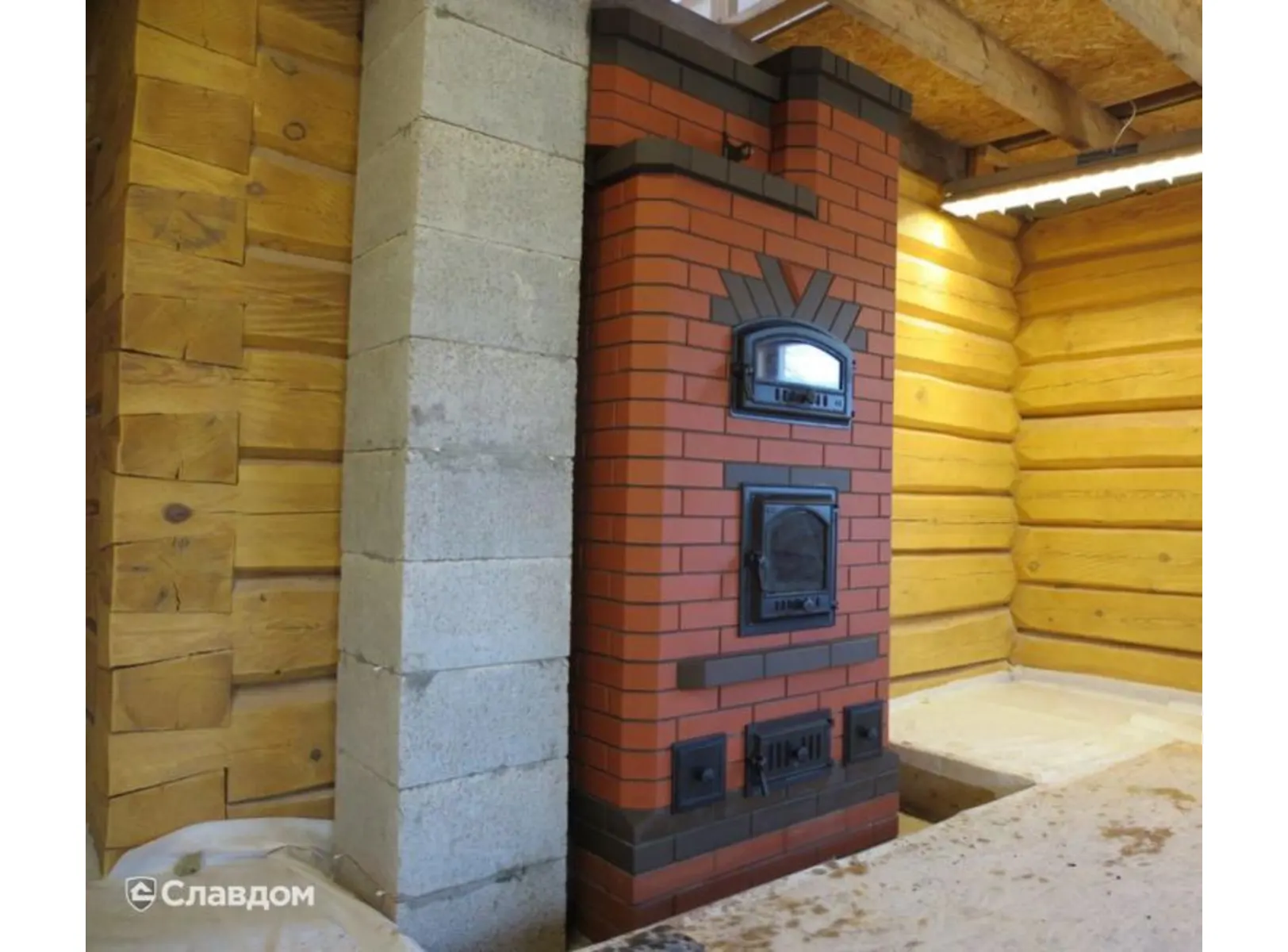 Печной кирпич фигурный полнотелый Lode Janka F6 гладкий, 250х120х65 мм