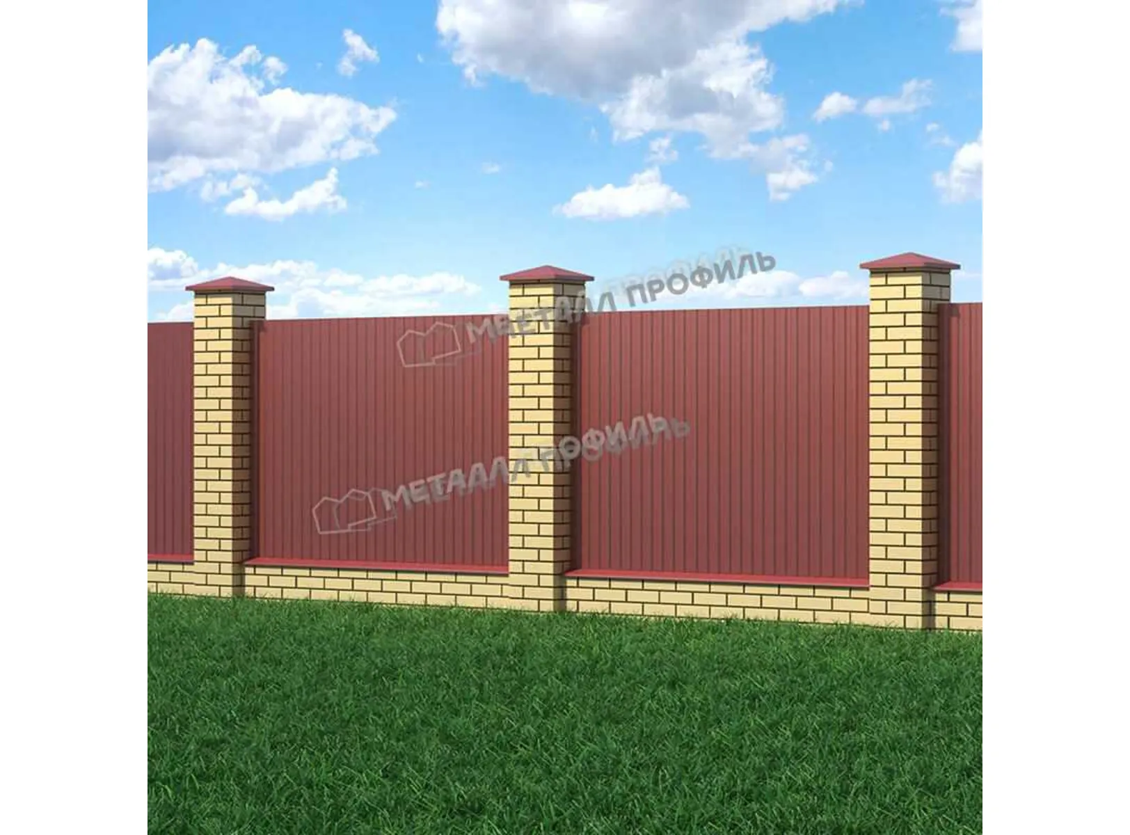 Профлист Металл Профиль МП10 0.45 VikingMP® RAL 3011 Коричнево-красный B