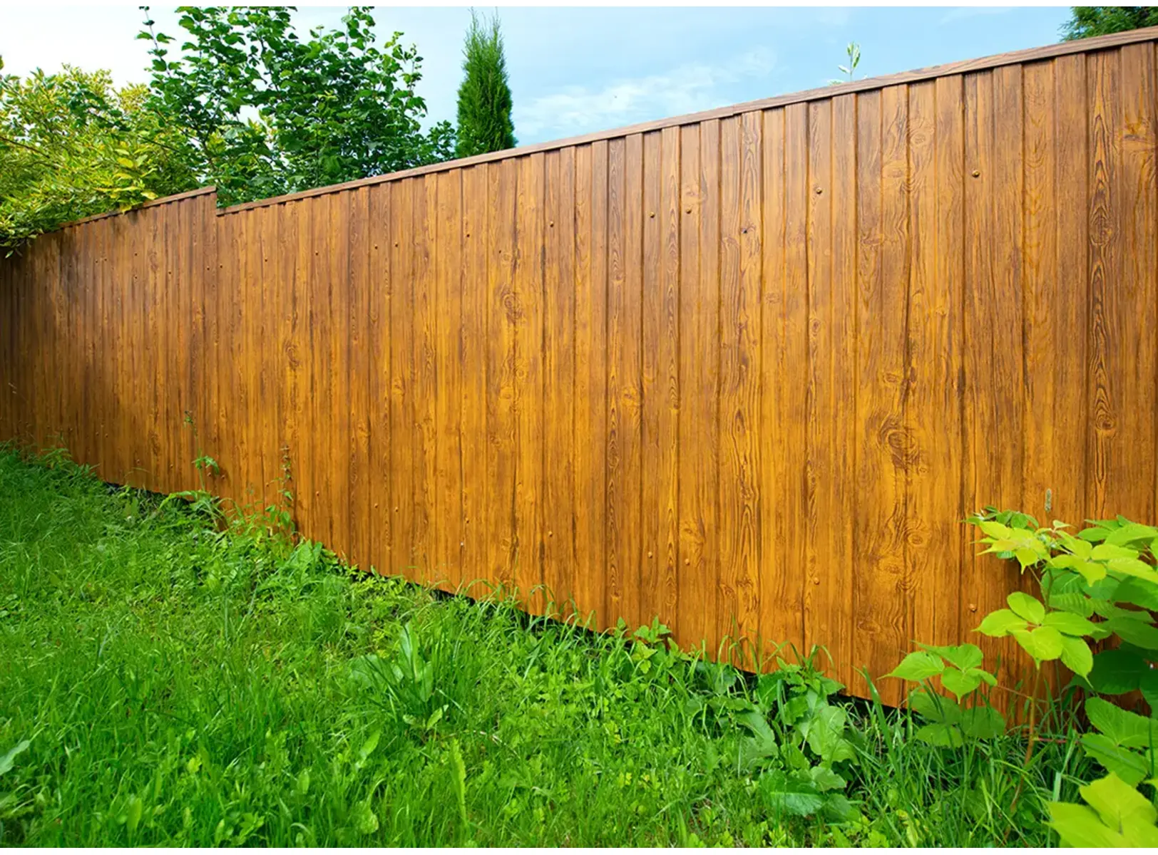 Профлист Металл Профиль C8 0.5 ECOSTEEL® текстурированный двусторонний Золотой дуб A