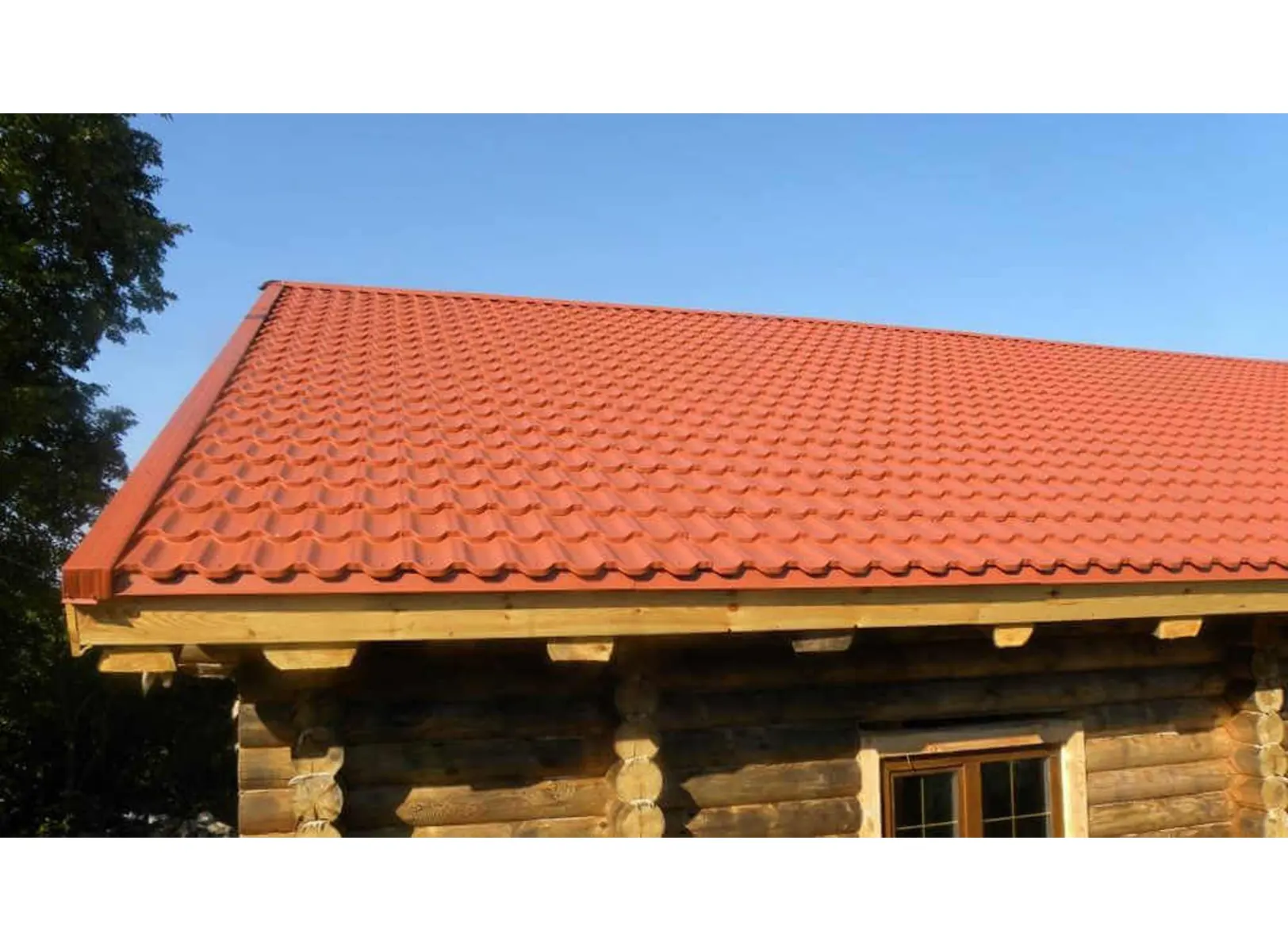 Металлочерепица Grand Line Kvinta Uno 0,5 PurLite Мatt RAL 8004 Терракота