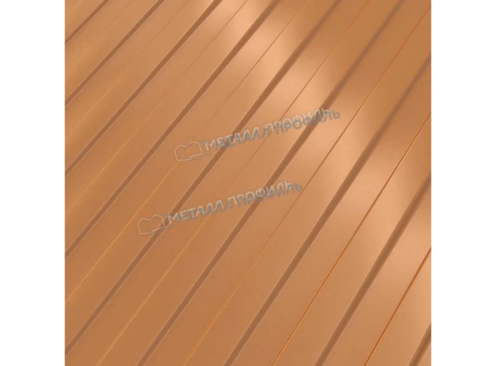 Профлист Металл Профиль C8 0.5 AGNETA® двусторонний Copper/Copper, Медный/Медный B
