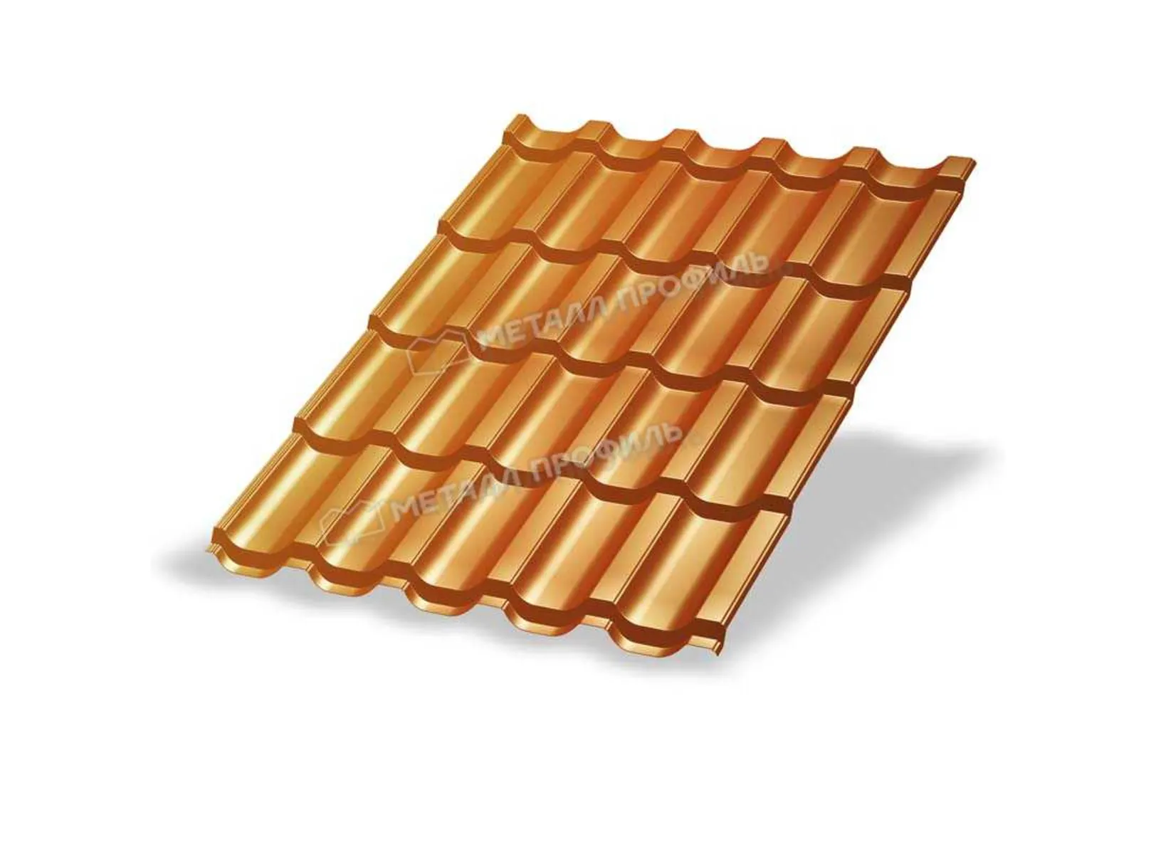 Металлочерепица Металл-Профиль Трамонтана-M 0,5 AGNETA® Copper/Copper/Медный/Медный
