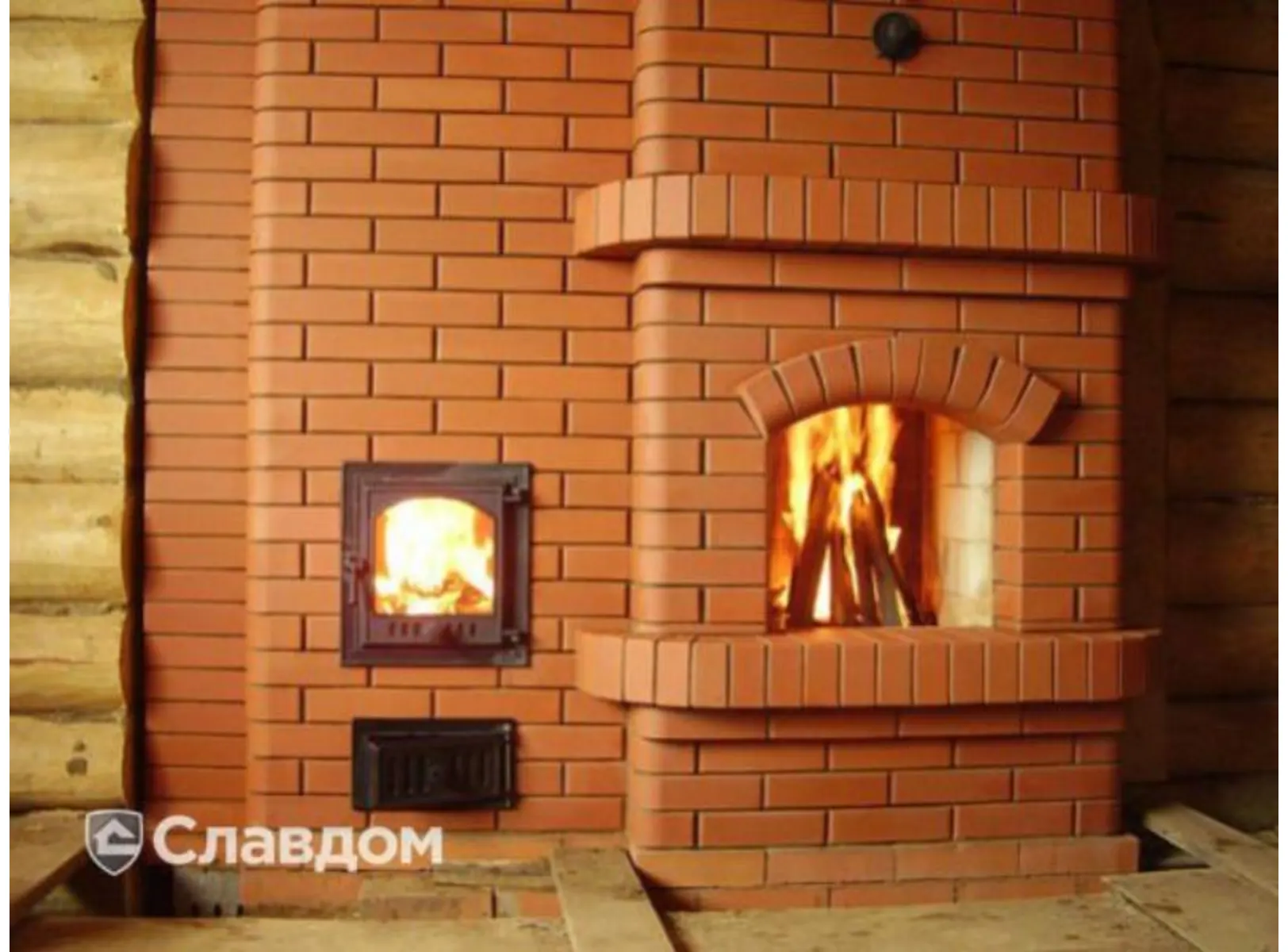 Печной кирпич радиусный полнотелый Lode Janka F15 (R60) гладкий, 250х120х65 мм