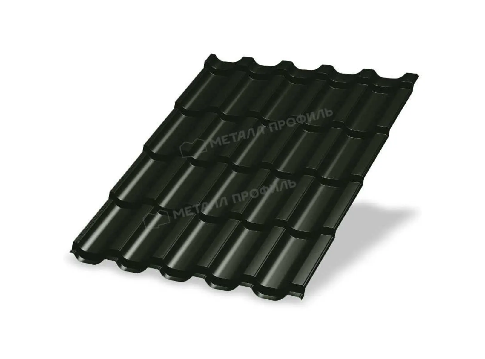 Металлочерепица Металл-Профиль Трамонтана-M 0,45 VikingMP® RAL 6007 Бутылочно-зеленый