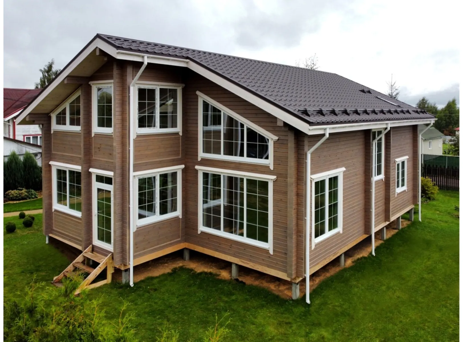 Металлочерепица Grand Line Kamea 0,45 Drap RR 32 Темно-коричневый