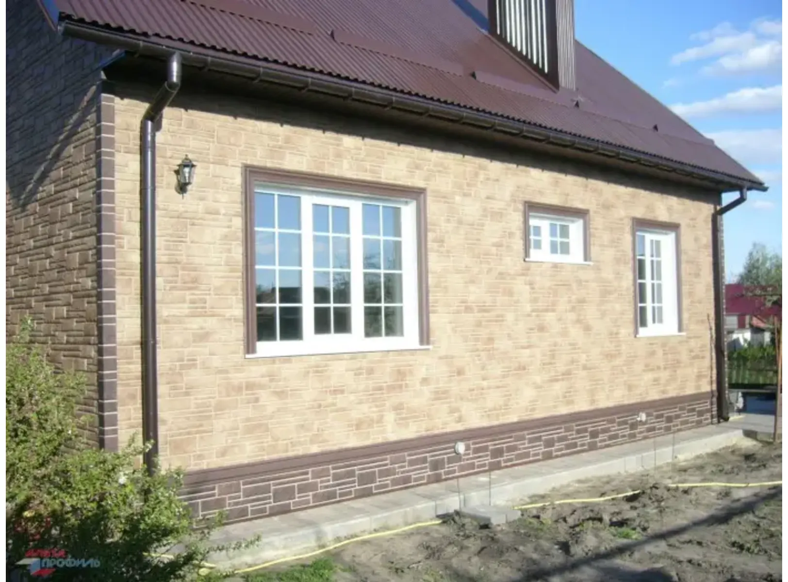 Наружный угол малый Альта Профиль Кирпич клинкерный Бежевый 460х50х21