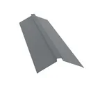 Планка конька плоского 150х40х150 0,5 Satin Мatt с пленкой RAL 7016 серый антрацит