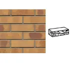 Кирпич клинкерный Muhr 06 K Hellbraun-bunt Kohle готик, 240х55х71 мм