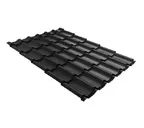 Металлочерепица Grand Line Монтеррей 0,5 GreenCoat Pural Matt BT RR 33 Черный