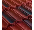 Композитная черепица Метротайл (Metrotile) серия MetroBond, двухцветная, цвет красно-черный, 1330х410 мм