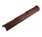 Конек Метротайл (Metrotile) полукруглый тройной, цвет кофе, 1140х173 мм