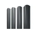 Штакетник Полукруглый Slim фигурный Grand Line 0,45 Полиэстер - double RAL7016 Антрацитово-Серый