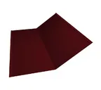 Планка ендовы нижней 300х300 0,45 PE-Double с пленкой RAL 3005 красное вино