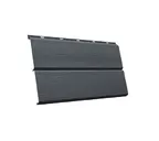 Металлический сайдинг Grand Line ЭкоБрус 0.45 мм 3D PE с пленкой RAL 7024 мокрый асфальт