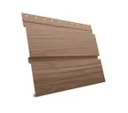 Металлический сайдинг Grand Line Квадро брус 0.45 мм Print Elite с пленкой Honey Wood