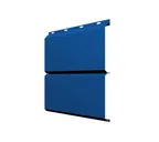 Софит ЭкоБрус без перфорации 0,345 Grand Line 0,5 Satin с пленкой RAL 5005 сигнальный синий