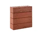Кирпич клинкерный ЛСР красный легкий флэшинг, береста, 250х85х65 мм