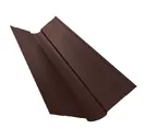 Планка ендовы верхней Grand Line фигурной 100x100 0,4 Полиэстер RAL 8017 шоколад