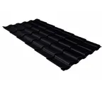 Металлочерепица Grand Line Kredo 0,5 PurLite Мatt RAL 9005 Черный