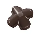 Четверник конька полукруглого Quarzit PRO matt с пленкой RAL 8017 шоколад