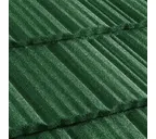 Композитная черепица Метротайл (Metrotile) серия MetroShake II, цвет зеленый, 1330х410 мм