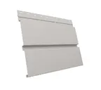 Металлический софит Квадро брус без перфорации 0,5 GreenCoat Pural BT, matt RR 21 светло-серый (RAL 7040 серое окно)