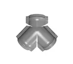 Тройник Y малого конька полукруглого Satin с пленкой RAL 7004 сигнальный серый