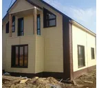 Виниловый сайдинг двухслойный Grand Line Блок-хаус Слоновая кость 3.00