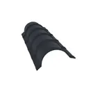 Планка малого конька полукруглого 0,5 Satin с пленкой RAL 7016 антрацитово-серый
