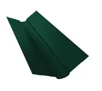 Планка ендовы верхней фигурной 100x100 0,4 PE RAL 6005 зеленый мох