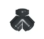 Тройник Y малого конька полукруглого Quarzit PRO matt RAL 7016 антрацитово-серый