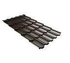 Металлочерепица Grand Line Kvinta plus 0,5 Satin Matt TX RR 32 Темно-коричневый | с 3D резом