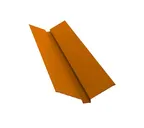 Планка ендовы верхней 115х30х115 0,45 PE с пленкой RAL 2004 оранжевый