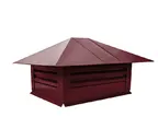 Дымник на трубу с жалюзи 520х390мм 0,5 Quarzit lite с пленкой RAL 3005