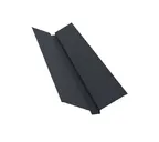 Планка ендовы верхней 115х30х115 0,5 GreenCoat Pural BT, matt RR 23 темно-серый (RAL 7024 мокрый асфальт)