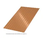 Профлист Металл Профиль C8 0.5 AGNETA® двусторонний Copper/Copper, Медный/Медный B
