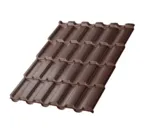 Металлочерепица Металл-Профиль Монтекристо-M 0,45 VikingMP® RAL 8017 Коричневый шоколад