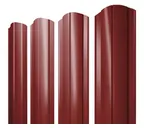 Штакетник Круглый фигурный Grand Line 0,5 Satin RAL3011 Коричнево-Красный
