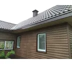 Виниловый сайдинг Docke Блок-Хаус D4.7T PREMIUM Капучино 3600×243