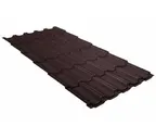 Металлочерепица Grand Line Kvinta plus 0,45 Drap RAL 8017 Шоколад